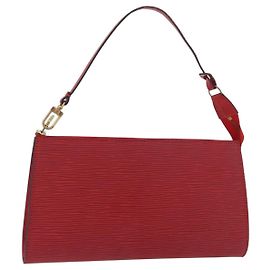 LOUIS VUITTON Epi Pochette Accessoires Pochette Rossa M52947 LV Auth BA12612A