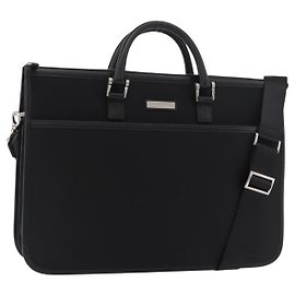 Borsa Business BURBERRY in Nylon 2way Nero Argento Auth 182417