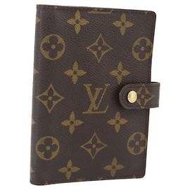 LOUIS VUITTON Monogram Agenda PM Day Planner Cover R20005 LV Auth BA13241