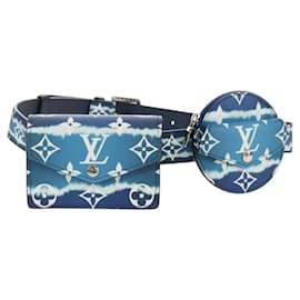 LOUIS VUITTON Cintura Monogram Escal 37.6" Blue M0253W LV Auth 181468SM