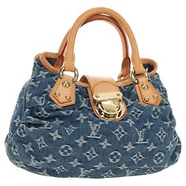 LOUIS VUITTON Bolso Preity Monogram Denim Azul M95020 LV Auth 181366SAM