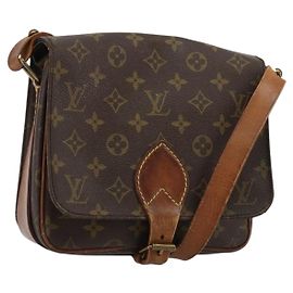 LOUIS VUITTON Borsa a tracolla Monogram Cartouchiere MM M51253 LV Auth BA13085