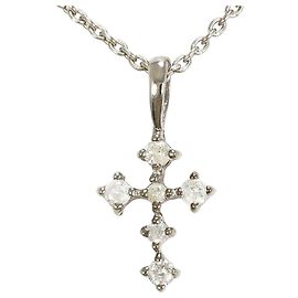 Autre Marque Collana in oro bianco 10K con diamante
