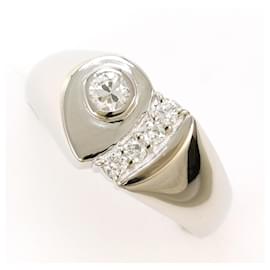 Anello a fascia in platino Pm900 con diamante - Autre Marque