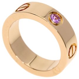 Cartier 18K Roségold-Ring mit rosa Saphir