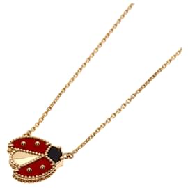 Van Cleef & Arpels Lucky Spring Open Wing Ladybug Necklace in 18K Pink Gold