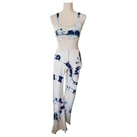 Autre Marque Conjunto Kapital Tie-Dye de Top Corto y Pantalones Flare