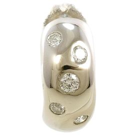 Autre Marque Orecchini a mezza cerchio in platino PT900 con diamante