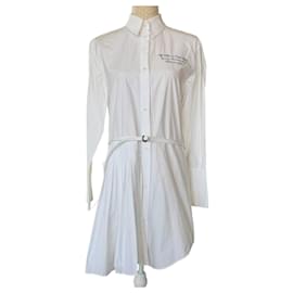 VESTIDO CAMISERO PLISSEADO OFF-WHITE 2021 - Off White