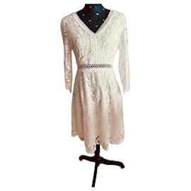 Rene Derhy Vestido Derhy de encaje blanco