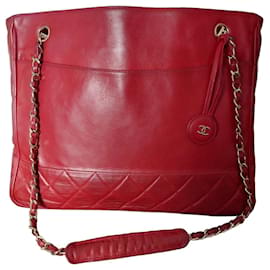 Chanel Borsa Tote in Pelle Rossa Trapuntata