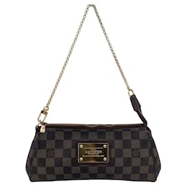 Louis Vuitton Pochette Eva in tela Damier Ebene con tracolla a catena