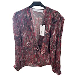 Blusa de seda IRO Paris ZARFI Estampado Ikat