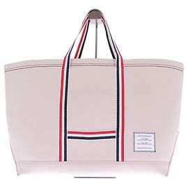 Borsa tote Thom Browne bianca in tela