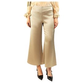 Vince Pantalones de satén champagne - talla UK 8