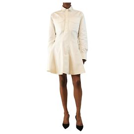 Alaïa Weißes Hemdenkleid aus Baumwollpopeline - Größe UK 12