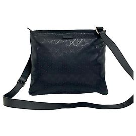 Borsa a tracolla in pelle con motivo logo stampato GG Gucci