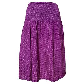 Ganni Falda midi smock estampado floral morado