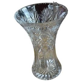 Autre Marque Cristaux de France Geometric Cut Crystal Vase