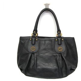 Gucci Guccissima Handtasche aus Leder in Scarlet mit Interlocking G