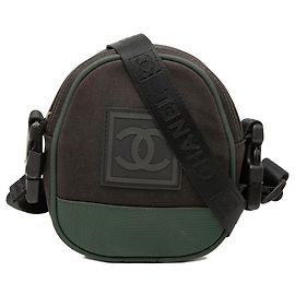 Chanel Brown Sport Line CC Nylon Crossbody