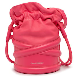 Borsa a secchiello The Soft Curve in pelle di vitello rosa Alexander McQueen - Alexander Mcqueen
