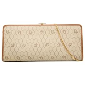 Borsa a tracolla Dior in tela rivestita beige Honeycomb