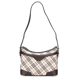 Bolsa de ombro em lona Burberry Beige Nova Check