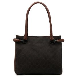 Bolsa de ombro Gucci em denim GG marrom