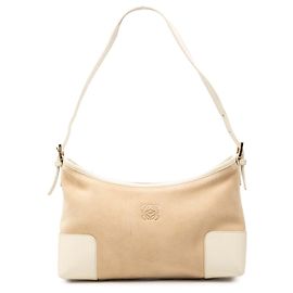 LOEWE Schultertasche aus braunem Wildleder Anagram