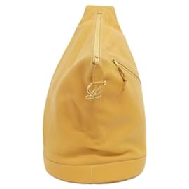 Loewe Schultertasche aus gelbem Leder