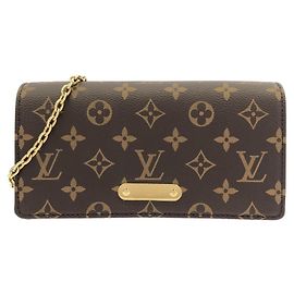 Portafoglio con catena Louis Vuitton Monogram Lily