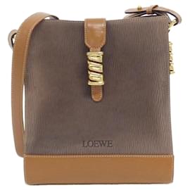 Borsa a tracolla in pelle marrone Loewe