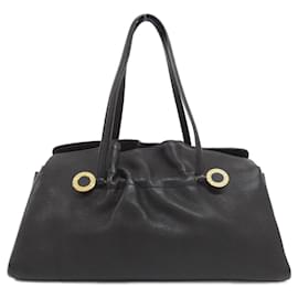 Bolso de hombro en cuero marrón oscuro Bvlgari - Bulgari