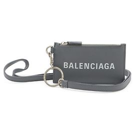Balenciaga Gray Leather Card Case