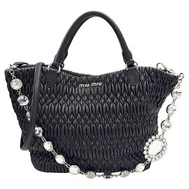Borsa Miu Miu Matelassé Nappa Crystal Rhinestone