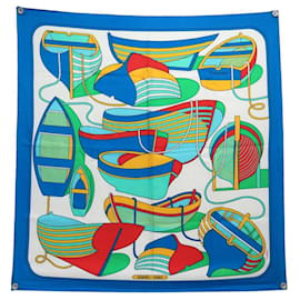 HERMES THALASSA PIERRE PERON CARRÉ 90 SEIDENSCHAL MULTIFARBEN - Hermès