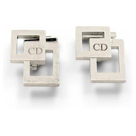 VINTAGE CHRISTIAN DIOR LOGO CD SILVER 925 CUFFLINKS