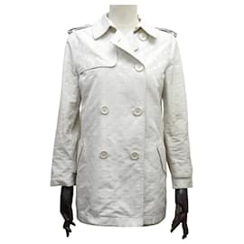 CAPPOTTO TRENCH LOUIS VUITTON MONOGRAMMA LOGO CREMA S 36