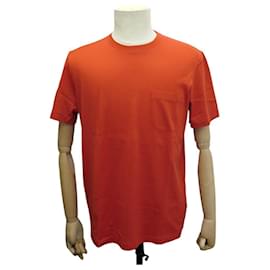 NUEVA CAMISETA HERMES HOMBRE TALLA L M 48 EN ALGODÓN NARANJA - Hermès