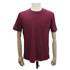 NEW HERMES MEN'S T-SHIRT L M 48 COTTON BORDEAUX TOP BURGUNDY COTTON MEN TOP - Hermès