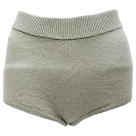 Mini shorts in maglia Sandro in lana grigia