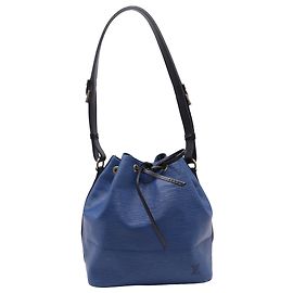 Borsa a tracolla Louis Vuitton Bi Color Petite Noe in pelle Epi blu