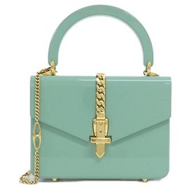 Borsa Gucci Sylvie verde in acrilico
