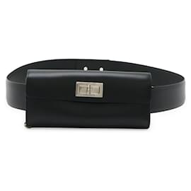 Chanel 2.55 Borsa cintura in pelle nera