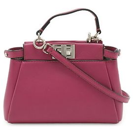 Borsa FENDI Micro Peekaboo in Rose Purple