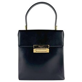 Bolso de hombro de cuero Salvatore Ferragamo
