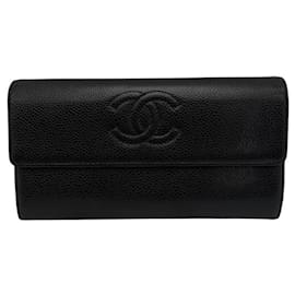 Portafoglio lungo in pelle caviar Chanel