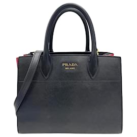 Borsa a mano Bibliotheque in pelle Saffiano Prada