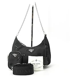 Prada Re-Nylon Re-Edition 2005 Pailletten-Handtasche